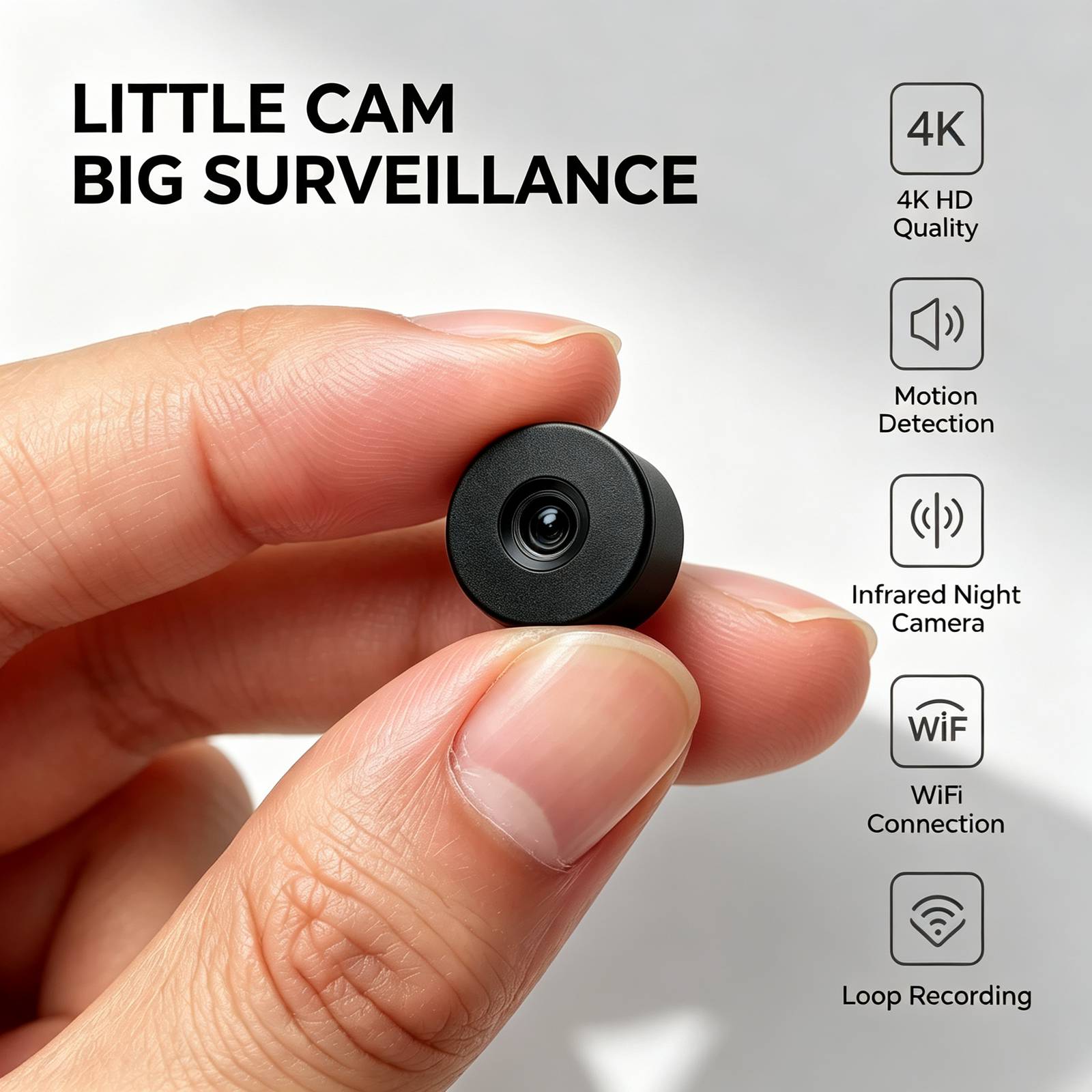 Home Security Monitor - R1 Mini WiFi Security Camera, 4K