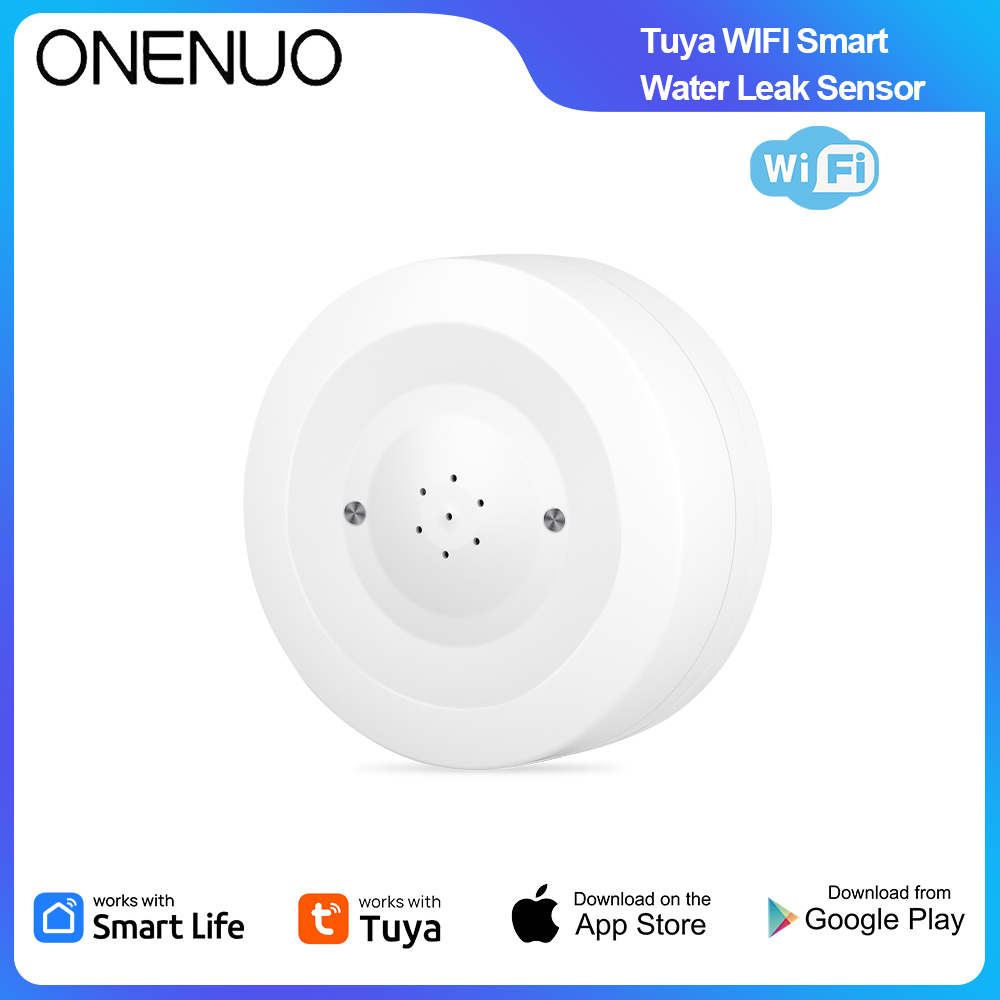 Home Security Monitor - ONENUO WiFi Tuya Water Leak Sensor