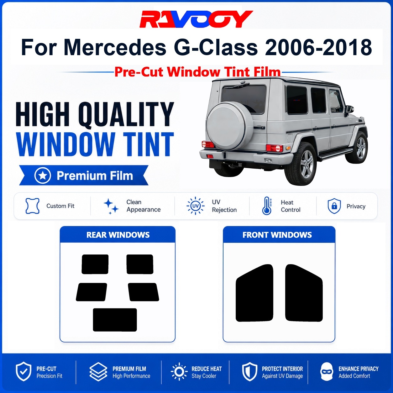 Home Security For Windows - Premium Pre-Cut Window Tint For Mercedes