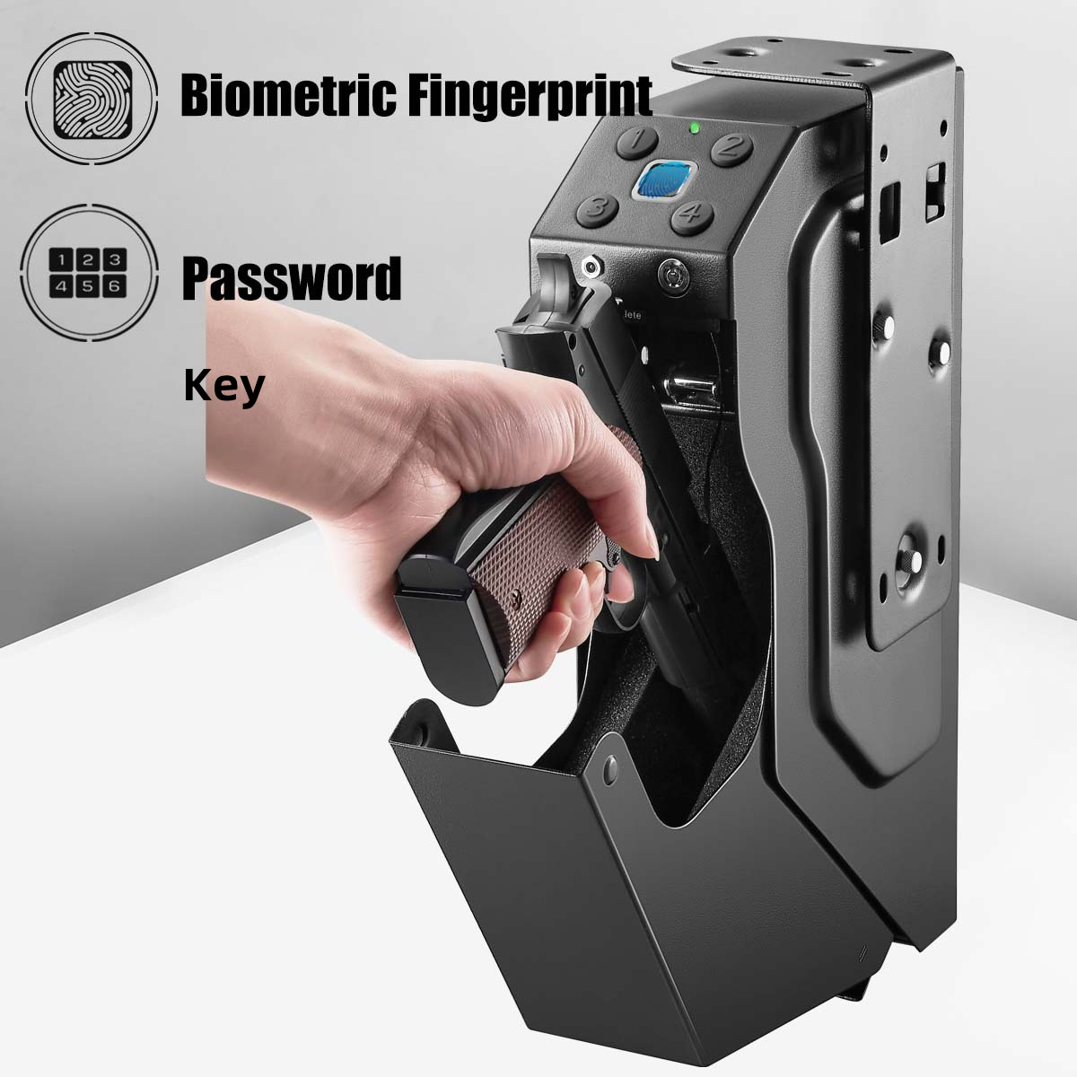 Safe Box Digital - Fingerprint Handgun Safe,Key Gun Safes,Pistol Boxs,Password
