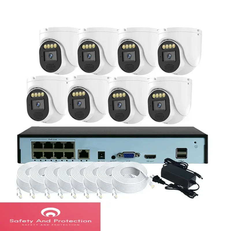 Home Security And Camera Systems - Metal Turret Dome 8 Channels Kit