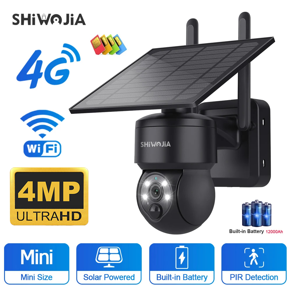 SHIWOJIA WIFI Wireless PTZ Sol - Home Security Outdoor Camera System 评论和价格