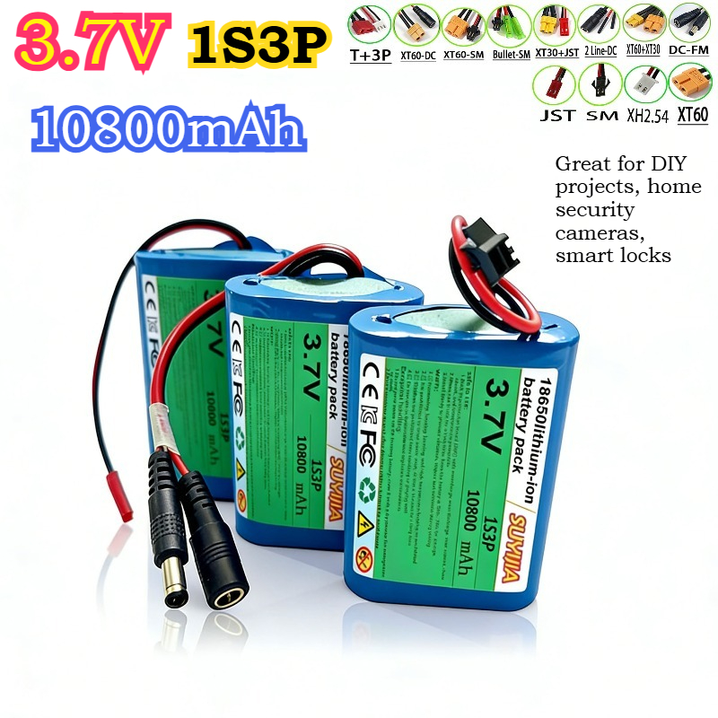 3.7V 10800mAh 1S3P 18650 Brand - Home Security Robots 评论和价格