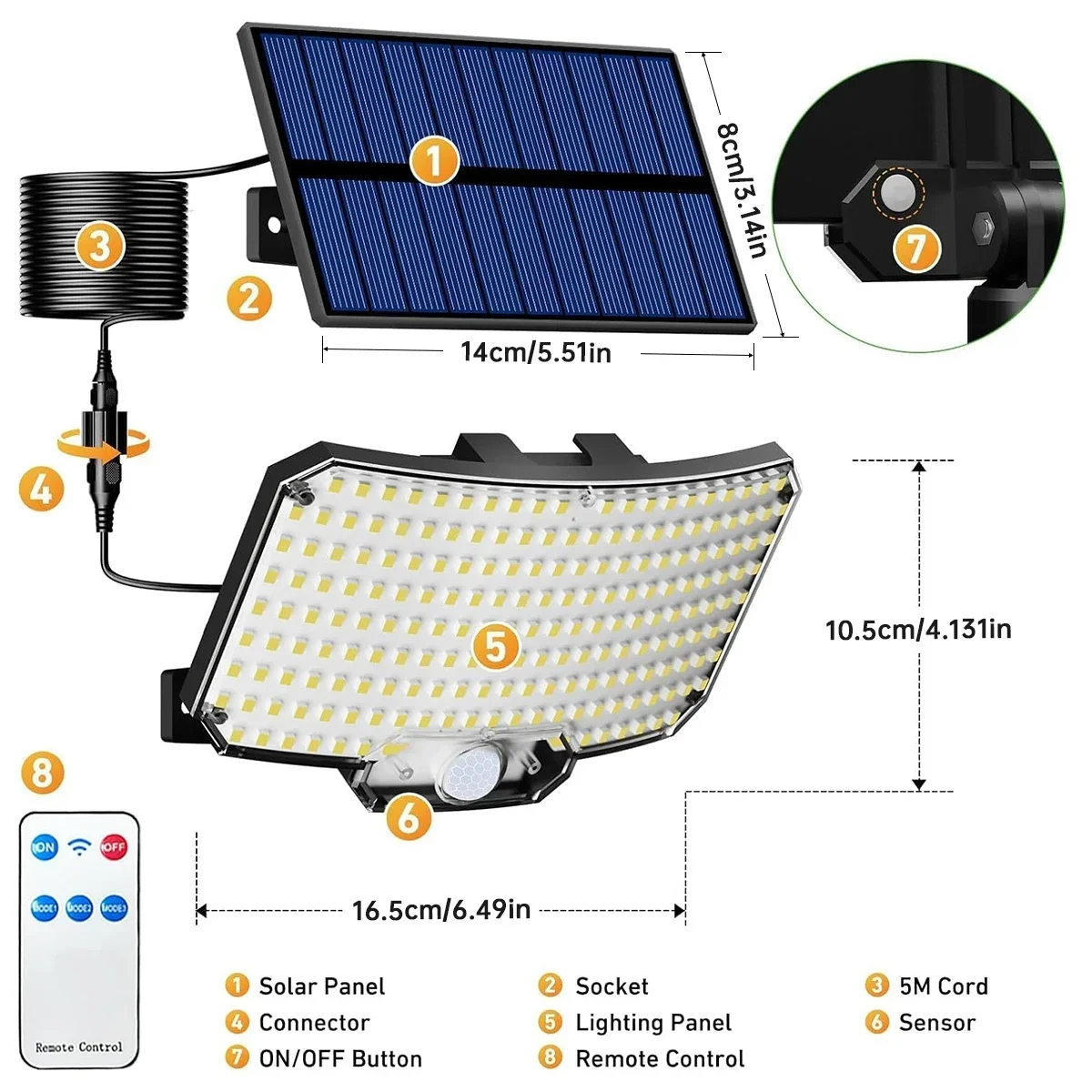 234LED Solar Outdoor Lights Mo - Solar Security Light 评论和价格