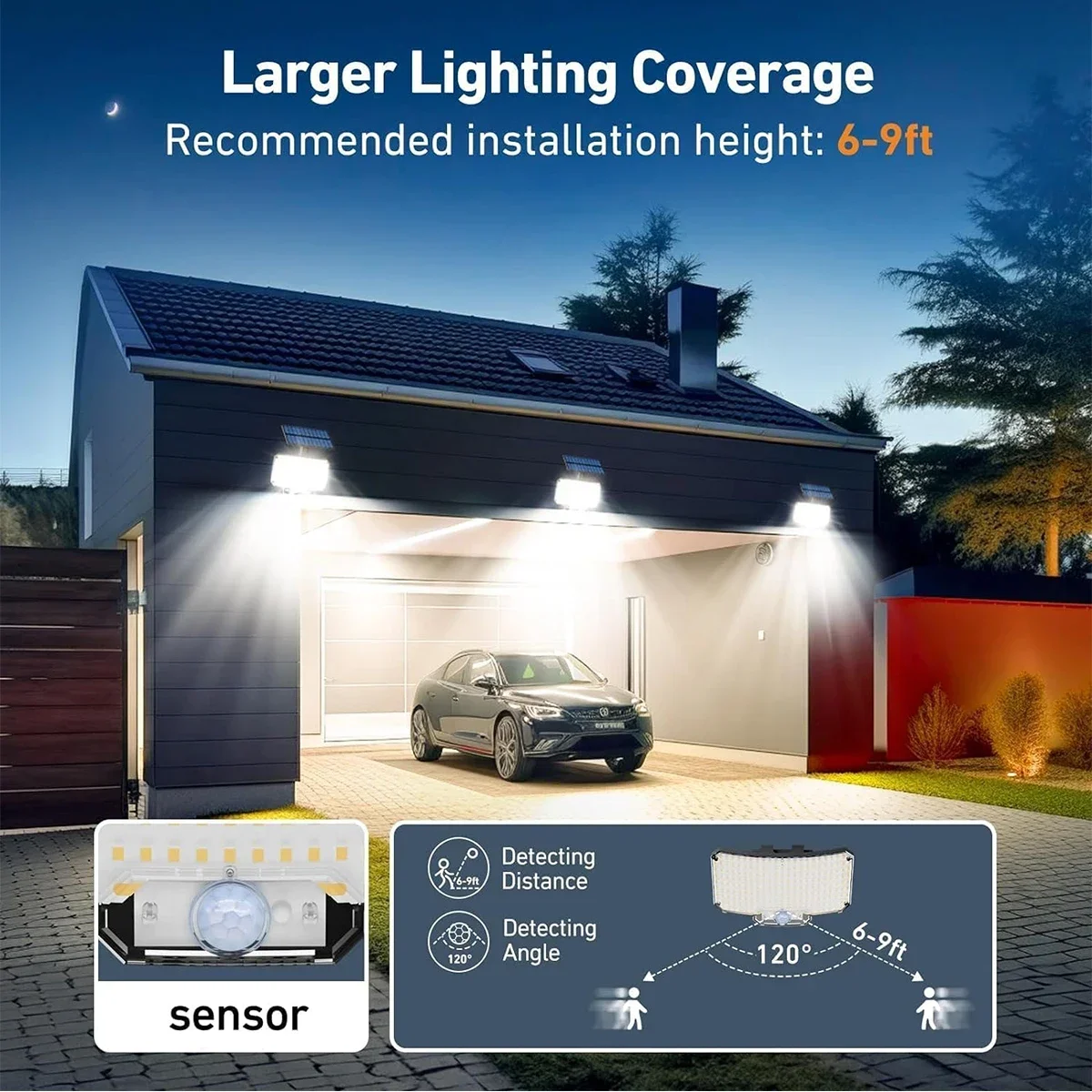 234LED Solar Outdoor Lights Mo - Solar Security Light 评论和价格
