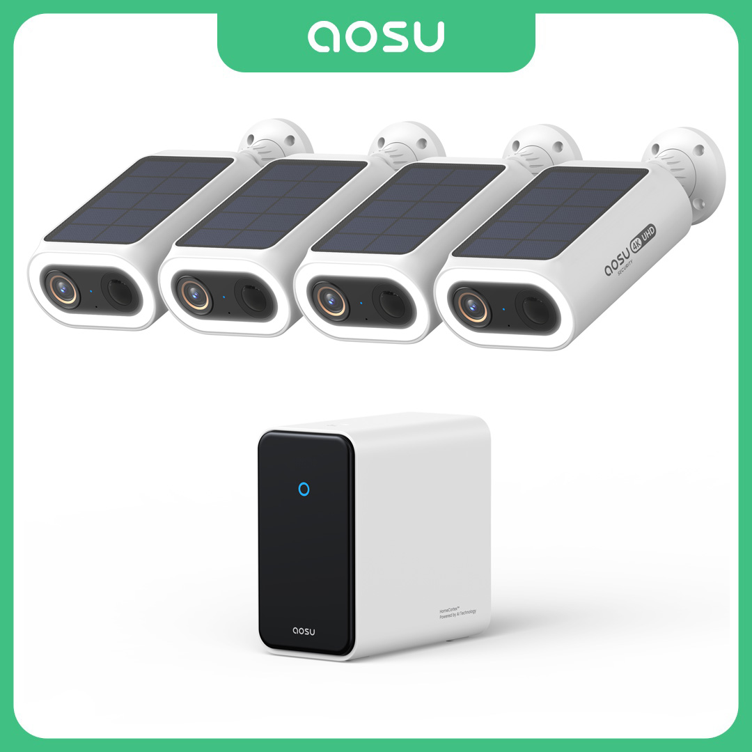 AOSU 4K Solar Camera System 4- - Home Security And Camera Systems 评论和价格