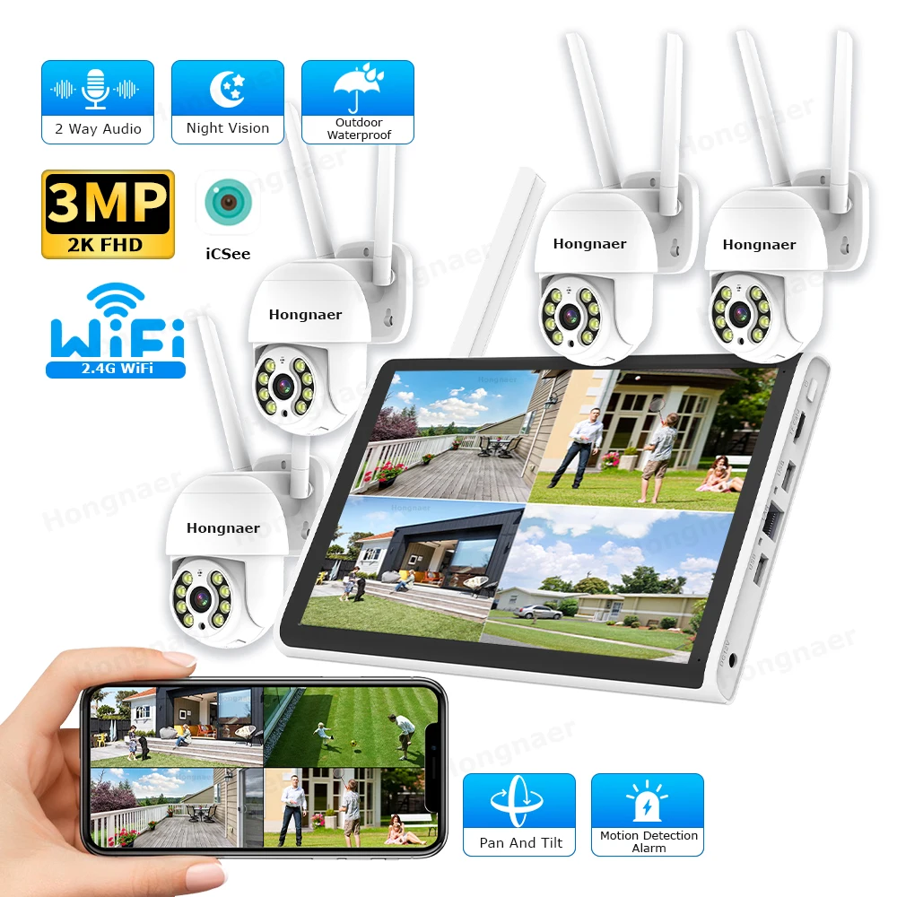 2026 Hongnaer 3MP 4 Channel Wi - Home Security And Camera Systems 评论和价格