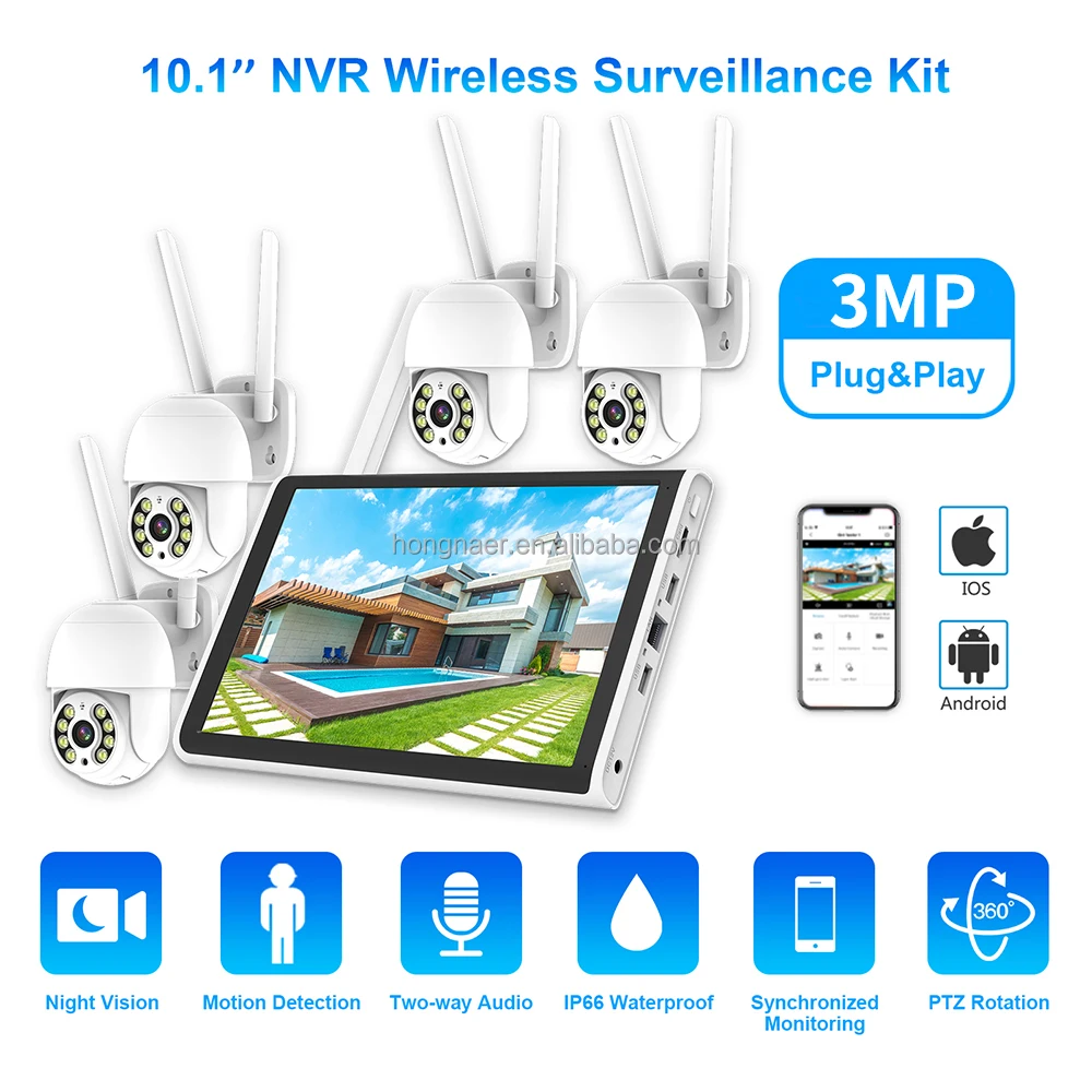 2026 Hongnaer 3MP 4 Channel Wi - Home Security And Camera Systems 评论和价格
