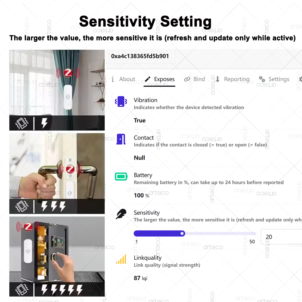 ZigBee Smart Vibration Sensor  - Home Security Monitor 评论和价格