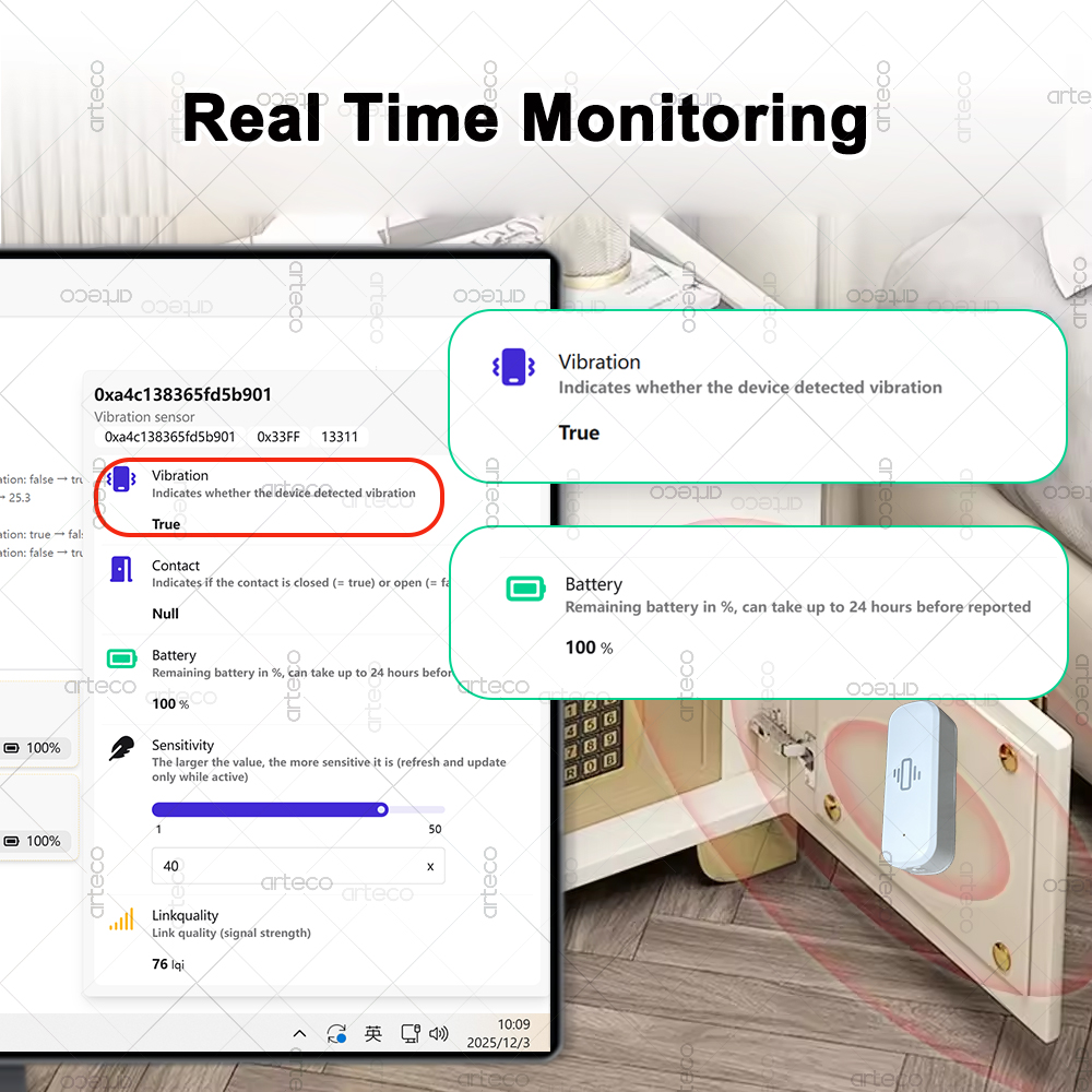 ZigBee Smart Vibration Sensor  - Home Security Monitor 评论和价格