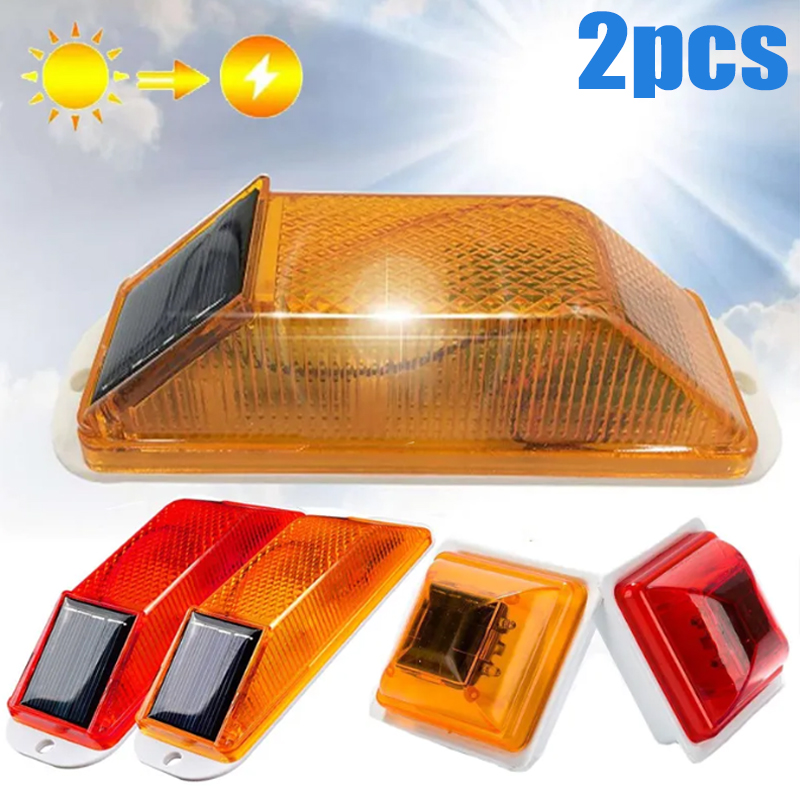 2Pcs Solar Strobe Warning Ligh - Solar Security Light 评论和价格