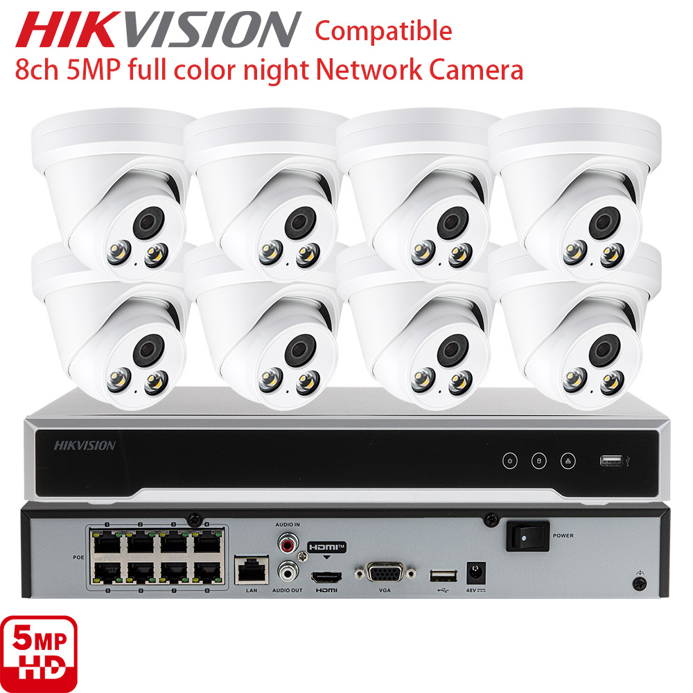 8CH 5MP IP CCTV Security Camer - Home Security System Hikvision 评论和价格