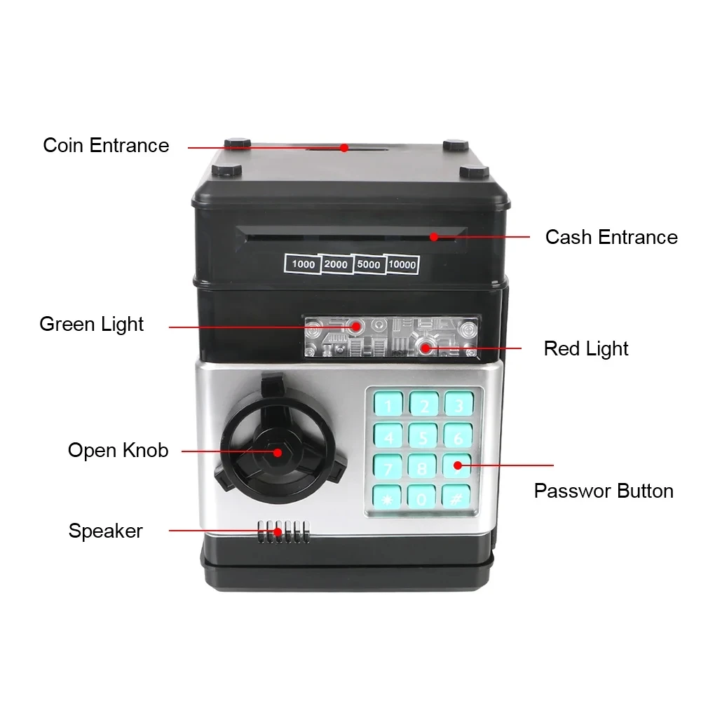 Electronic Piggy Bank ATM Pass - Safe Box Digital 评论和价格