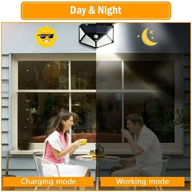 100LED Outdoor Solar Garden Li - Solar Security Light 评论和价格