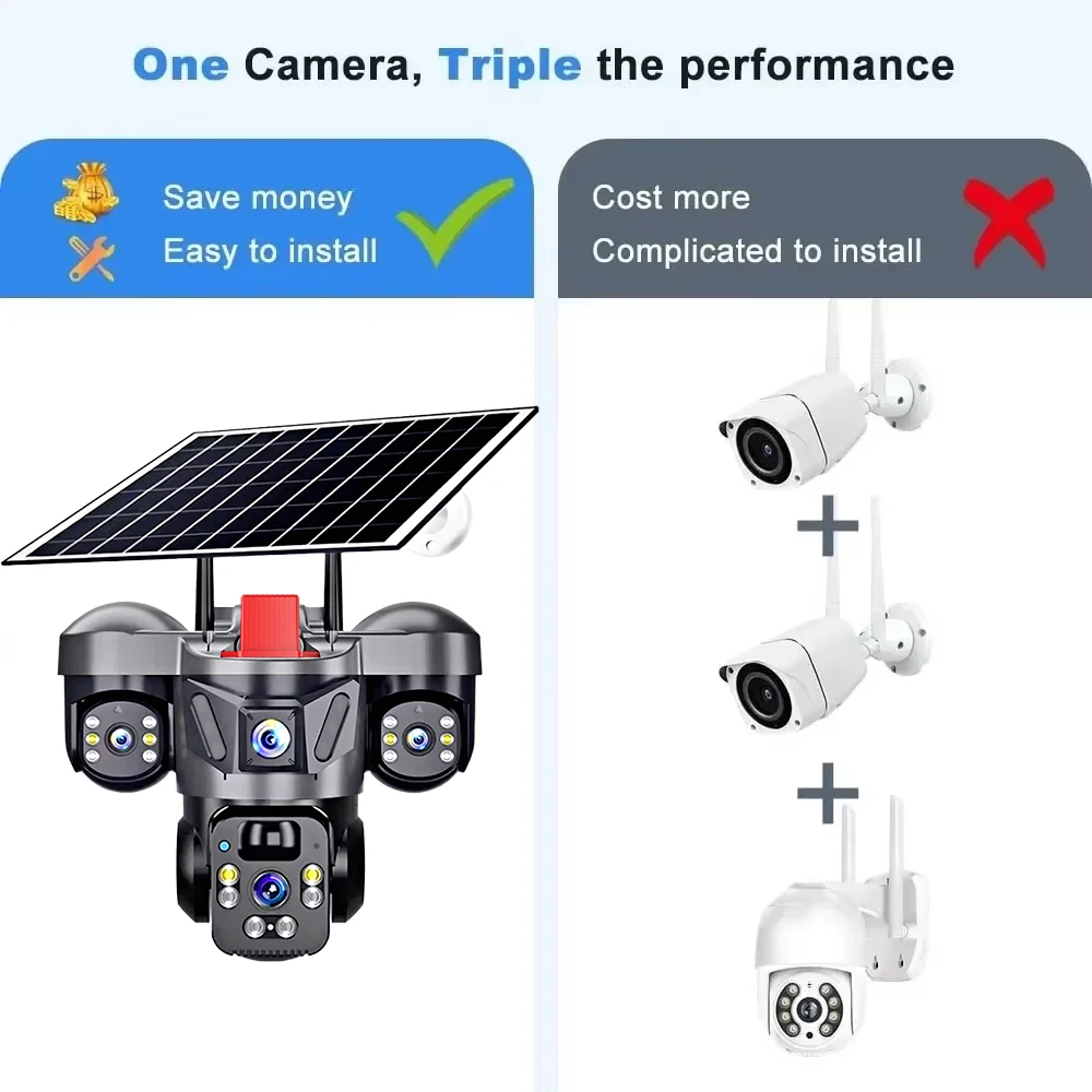 KERUI V380 Pro Outdoor PTZ 6MP - Home Security For Apartments 评论和价格