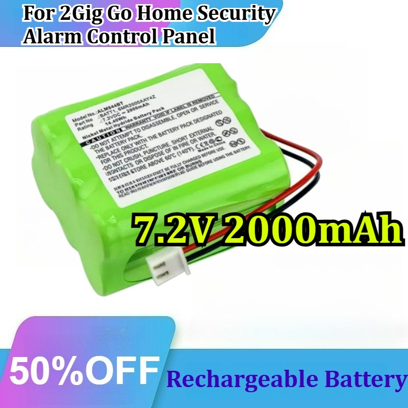 7.2V 2000mAh Ni-MH for 2Gig Go - Home Security Battery Replacement 评论和价格