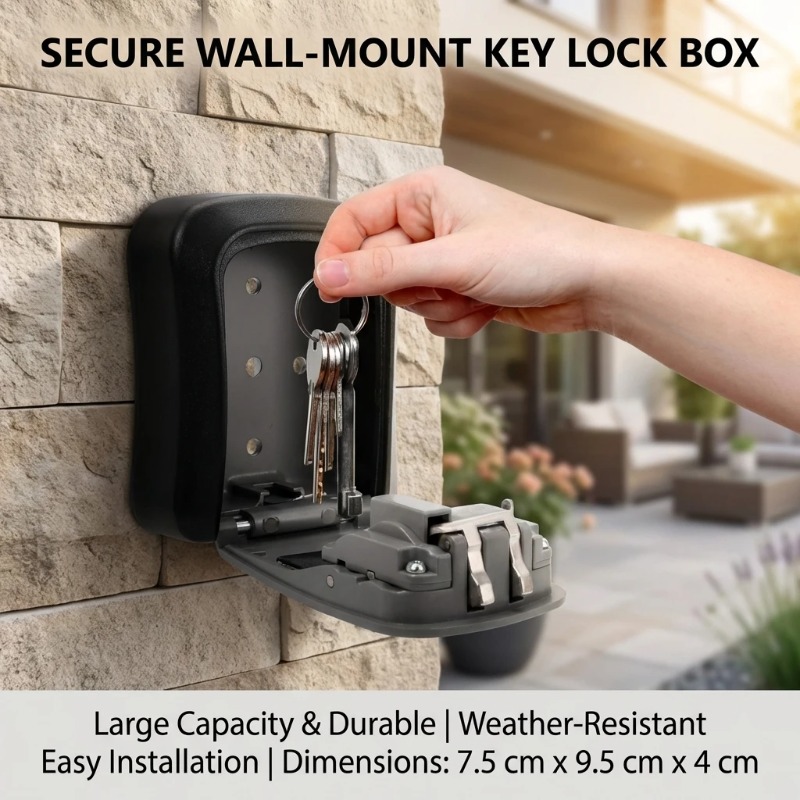 Wall Mount Key Lock Box 4 Digi - Safe Box Digital 评论和价格